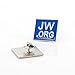 Jehovah Witness - Square Blue Lapel Pin - JW.org Neck Tie Hat Tack Clip Women or Men Suits-Silver Square-10 pcs