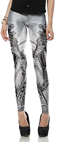 Sexy&Stylish Fashion Creative Gray Leggins Dragon Legins High Waist Woman Pants