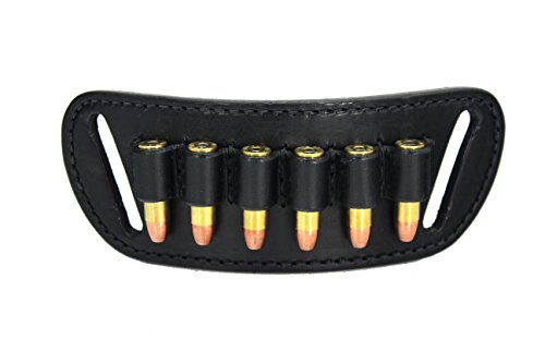 Daltech Force Cartridge Loop Holder Belt Slide Holster - Made in USA (Black.38/.357 Caliber)