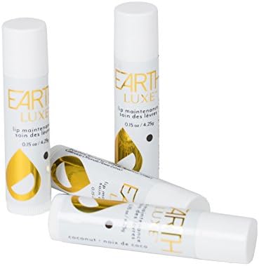 Earth Luxe 0.15 Ounce Nourishing Coconut Oil Lip Moisturizer Stick 4 Pack
