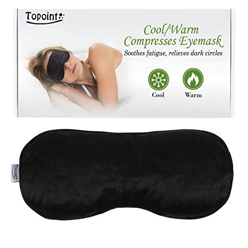 Eye Mask for Sleeping, Puffy Eyes, Dark Circles, Dry Eyes, Moist Heat Warm/Cold Compress Eye Mask, Stye Treatment Relief Eye Cover with Storage Pouch