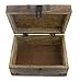 Well Pack Box Wooden Pirate Treasure Chest 8 x 6 x 4.25 with 144 Plastic Coins Authentic Paper Pirate Commission Real World Brown Nautical Paper Map
