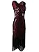 Vijiv Long Prom 1920's Vintage Gatsby Bead Sequin Art Nouveau Deco Flapper Dress