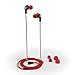 JLab Audio JBuds2 Premium in-Ear Earbuds with Guaranteed Fit | Wired Earbuds | Titanium 10mm Drivers Noise Reducing | Nickle-Plated 3.5mm Audio Jack | Red