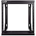 NavePoint 9U Wall Mount IT Open Frame 19 Inch Rack with Swing Out Hinged Gate Black primary