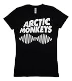 RTGraphics Women's Arctic Monkeys II Waves T-Shirt Medium Black