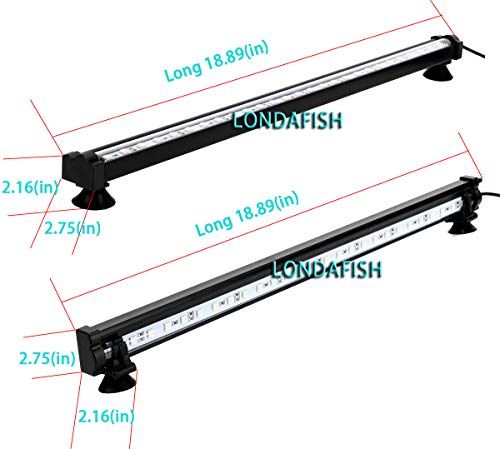 LONDAFISH Aquarium Air Bubble Lights LED Fish Tank Light Lighting Remote Control 3.8W/5.8W 16 Colors (5.8W/27 Lights)