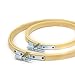 Embroidery Hoop Kit for Cross Stitch (6 Pack) | Premium Round Bamboo Hoops | Bulk Adjustable Wooden Circle Set | 3 pcs of 4 inch & 3 pcs of 6 inch Rings