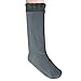 Anzermix Women's Fleece Cable Knitted Liners Rain Boot Socks (M, Gray)