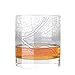 Uncommon Green Pittsburgh Map Rocks Etched Whiskey Glass