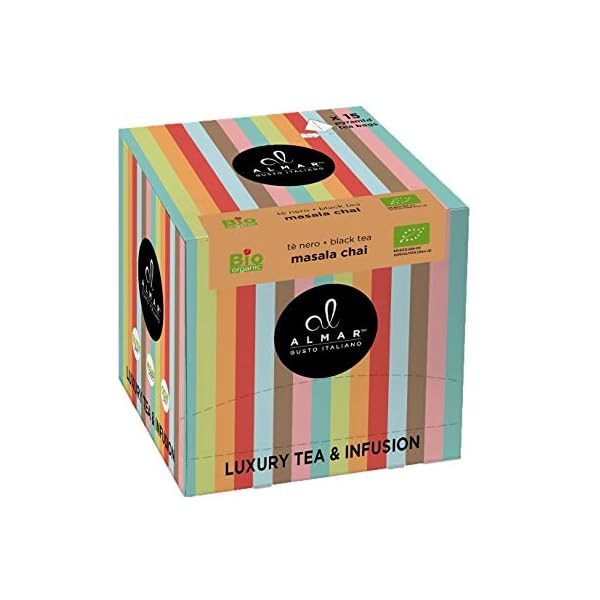 Almar Schwarztee Luxury Masala Chai - 15 Pyramidenfilter, langes Blatt - BIO, 30 g