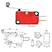 Gikfun V-156-1C25 Micro Limit Switch Long Hinge Roller Momentary SPDT Snap for Arduino (Pack of 5pcs) AE1056