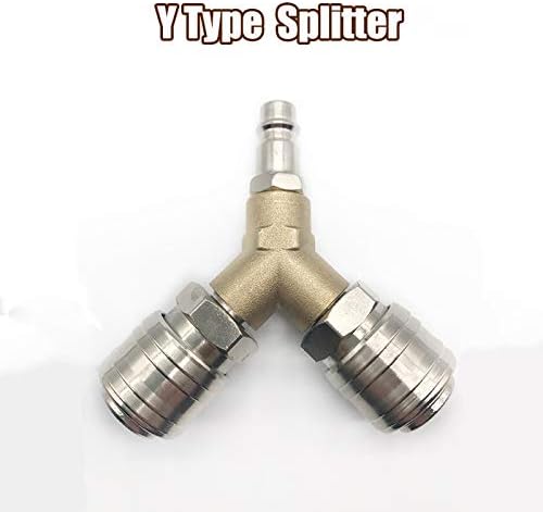 Airline Euro 3 Way Quick Release 1/4" Air Line Hose Splitter Connector Airline Coupling for Compressor Air Hose - Image 3