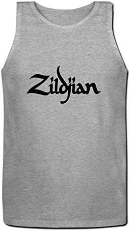 DreamFanta Men's Cotton Zildjian Logo Tank top L Grey