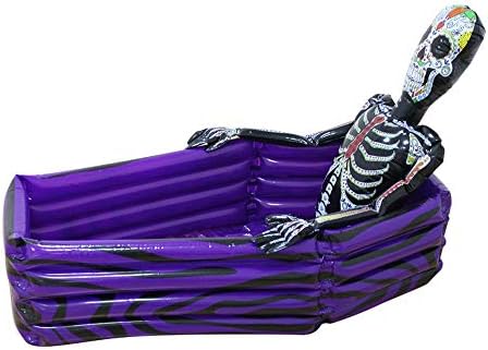 Inflatable Drinks Cooler,Inflatable Coffin Ice Bucket Halloween Bar Supplies Skull Treasure Chest Drink Ice Bucket Pool,Tropical Hawaiian Summer Pool Beach Party Favors Supplies Decorations