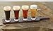 Libbey Craft Brews Beer Flight Glass Set with Wood Carrier, 4 Glasses