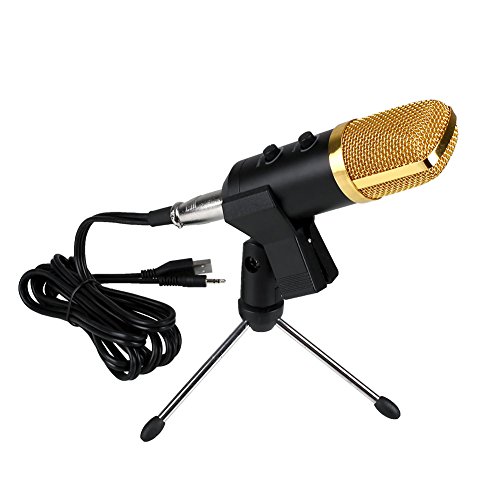 Xinzhi Condenser Microphone -USB Microphone, Plug &Play Home Studio USB Condenser Microphone for Skype, Recordings,Google Voice Search, Games(Windows/Mac)