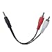 InstallerParts 0.5 Ft 3.5mm Stereo Plug to 2xRCA-Male Cable - Compatible with iPods, iPhones, Android Phones, MP3 Music Players, and Much More!