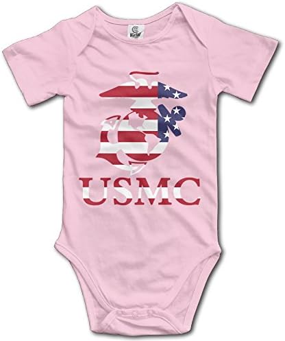 KSING Unisex Baby United States Marine Corps USMC Logo Bodysuits Pink 12 Months