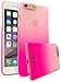 iPhone 6 Plus / 6s Plus Case, Bastex Slim Fit Frosted Fade White to Pink Hard Plastic Snap-On Case Cover with LED Flash Function for Apple iPhone 6 Plus 5.5