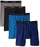 Hanes Men's 4 Pack Ultimate Stretch Long Leg Boxer Briefs - Colors May Vary, Assorted, Large