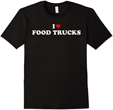Men's I Love Food Trucks T Shirt 2XL Black