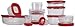 Rubbermaid Premier Easy Find Lids Food Storage Containers, Racer Red, Set of 28 1790516