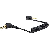 R&Oslash;DE SC2 3.5mm TRS to TRS Patch Cable (200mm | Black) &mdash; for Camera/Audio Recorder Mic Inputs &mdash; NOT for Mobile Phones