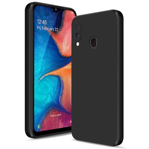 Btstring Case for Galaxy A20E, Soft Silicone Case with Upgraded Camera Protection, Shockproof Slim Case Cover with Anti-Scratch Microfiber Lining, Black