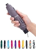 Fidus Small Windproof Travel Umbrella - Compact Folding Light Portable Sun & Rain Outdoor Golf Umbrella Women Men Kids-Grey