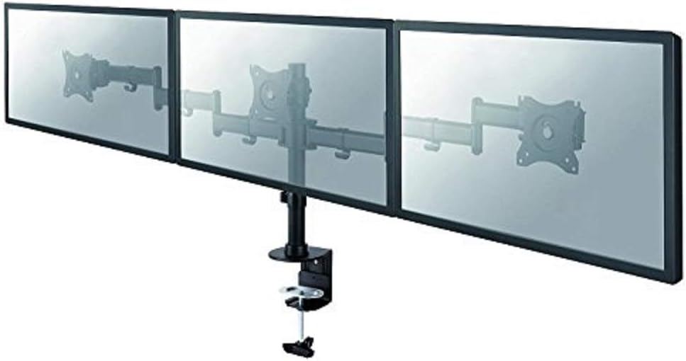 Newstar NM-D135D3BLACK Tilt/Turn/Rotate Triple Desk Mount (clamp) for three 10-27" Monitor Screens, Height Adjustable - Black - Image 3
