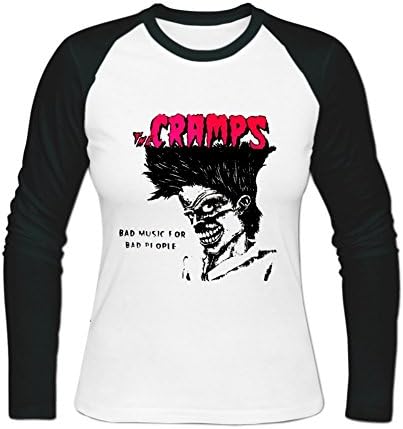 Cramps Bad Music For Bad People Baseball T Shirts For Womens S White