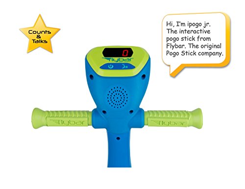 Flybar iPogo Jr. - Worlds First Interactive Counting Pogo Stick For Kids Ages 5 to 9 (Blue)