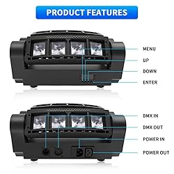 U`King Spider Moving Head Light with 8x10W RGBW