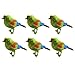 Toyvian Chirping Bird Toys Colorful Bird Sparrow Motion Sensor Real Bird Singing Sounds (6pcs)