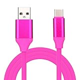 Mchoice for Samsung Galaxy S8 / S8+ Plus Type C USB-C Sync Charger Charging Power Cable (Hot Pink)