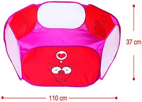 Trista99 Portable Round Cute Hexagon Kids Children Playpen Ball Pit Indoor and Outdoor Easy Folding Play Tent House