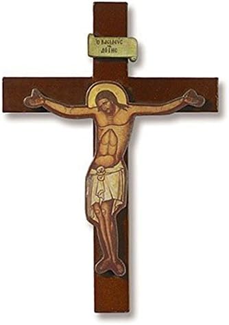 Jesus Christ on Cross Wooden Wall Cimabue Crucifix, 5 Inch