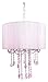 Tadpoles One Bulb Shaded Chandelier, Pink