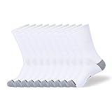 Enerwear 10P Pack Men's Cotton Moisture Wicking Extra Heavy Cushion Crew Socks