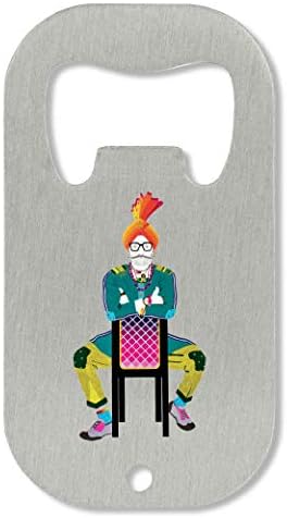 Indian Man On A Chair Happy Bottle Opener