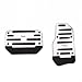 HDE 2 Piece Non Slip Pedal Kit Gas Brake Cover Pads for Automatic Transmission Vehicles (Chrome and Black)