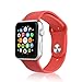 [3 Pieces] iXCC 38mm Apple Watch Band Soft Silicone Sport Style Series 2 Series 1 Men Women [2 Lengths] Large / Small Wrist Strap Replacement - Pink