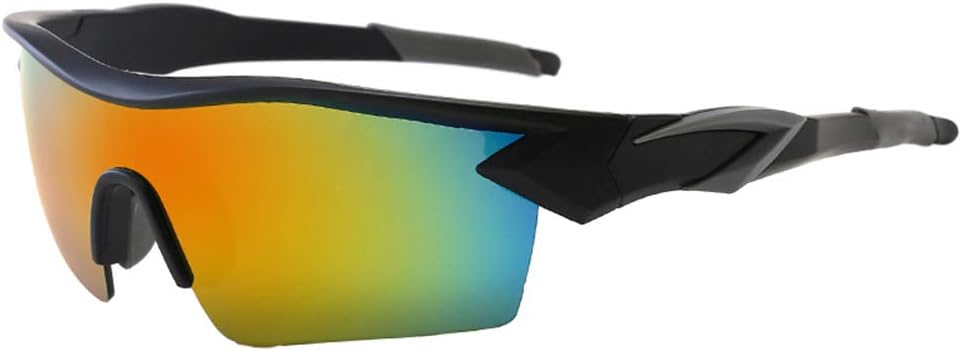 Men Sunglasses Sports Style Flexible Frame Glasses UV400 for Riding Outdoor Activity Anti Sunshine