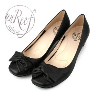 Amazon アンリーフ 靴 3012 黒 パンプス ローヒール コンフォート