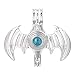 10pcs Bat Pearl Cage Bright Silver Beads Cage Locket Pendant Jewelry Making-for Oyster Pearls, Essential Oil Diffuser, Fun Gifts (Bat)