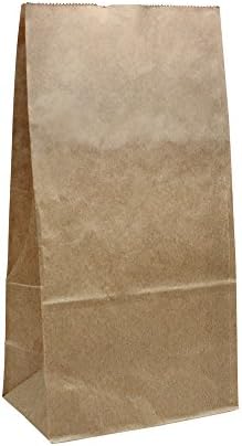 Lollicup FP-SOS04K Karat Paper Bag, Kraft, 4 lb., 9.65" Height, 3.15" Width, 5" Length (Pack of 2000)