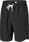 Mens Athletic Gym Shorts Elastic Waist - Quick Dry Stretchable for Running, Training, Workout Swim Trunks for Watersports