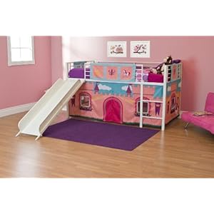 DHP Princess Castle Design Curtain Set for Junior Loft Bed
