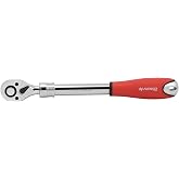 Neiko 03068A 1/2-Inch Drive Extendable Ratchet Handle | 72 Tooth Reversible Ratcheting Feature w/Soft Grip Handle | 12 to 17-1/2&rdquo; Lengths, Red